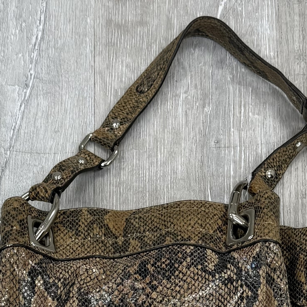 B. Makowsky Python Printed Leather Sholder Handba… - image 6